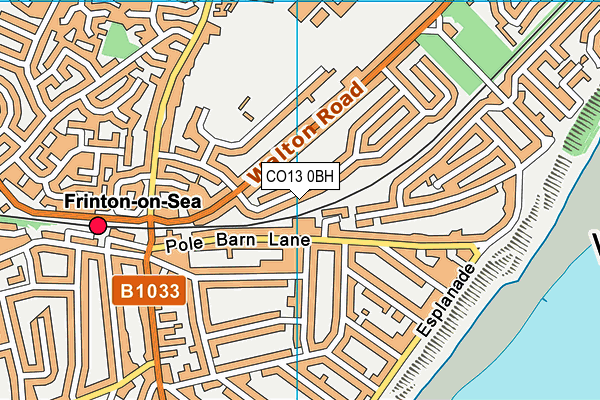 CO13 0BH map - OS VectorMap District (Ordnance Survey) CO13 0BH map - OS VectorMap District (Ordnance Survey)