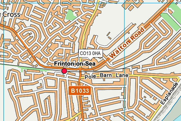 CO13 0HA map - OS VectorMap District (Ordnance Survey)