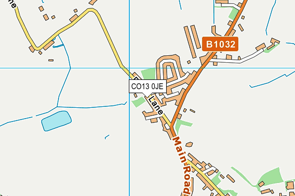 CO13 0JE map - OS VectorMap District (Ordnance Survey)