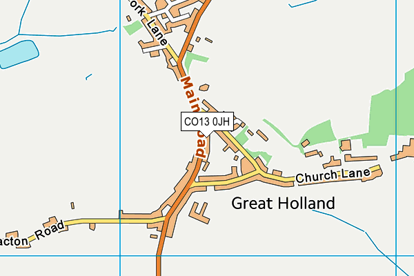CO13 0JH map - OS VectorMap District (Ordnance Survey)