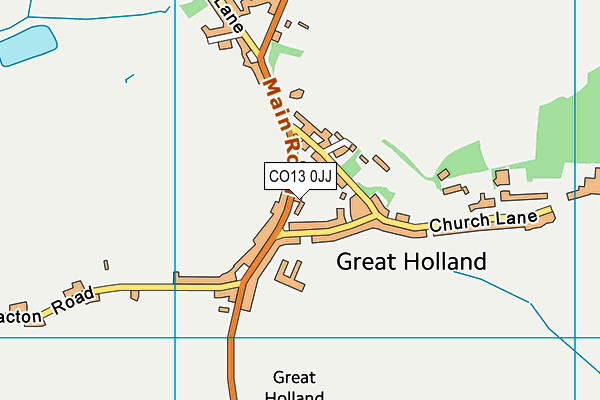 CO13 0JJ map - OS VectorMap District (Ordnance Survey)