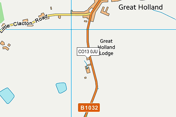 CO13 0JU map - OS VectorMap District (Ordnance Survey)