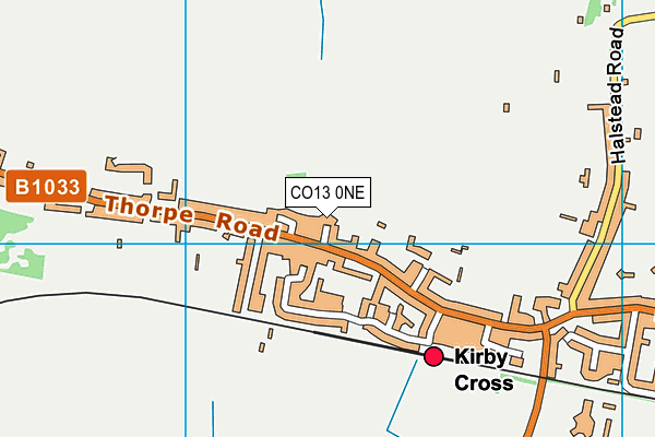 CO13 0NE map - OS VectorMap District (Ordnance Survey) CO13 0NE map - OS VectorMap District (Ordnance Survey)