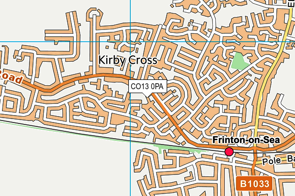 CO13 0PA map - OS VectorMap District (Ordnance Survey) CO13 0PA map - OS VectorMap District (Ordnance Survey)