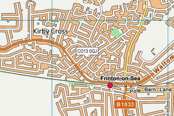 CO13 0QJ map - OS VectorMap District (Ordnance Survey) CO13 0QJ map - OS VectorMap District (Ordnance Survey)