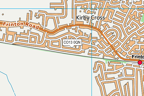 CO13 0QN map - OS VectorMap District (Ordnance Survey)
