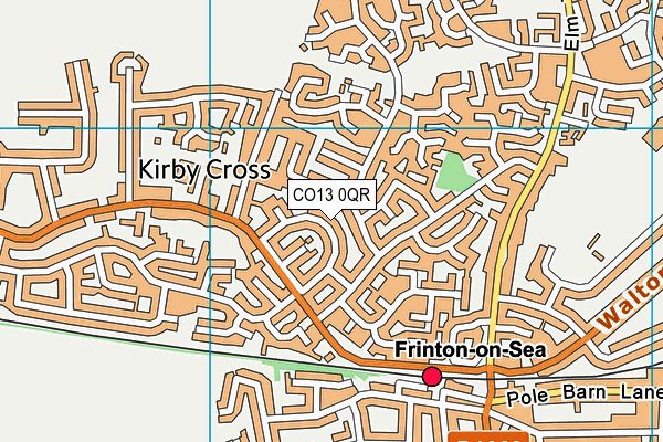 CO13 0QR map - OS VectorMap District (Ordnance Survey) CO13 0QR map - OS VectorMap District (Ordnance Survey)