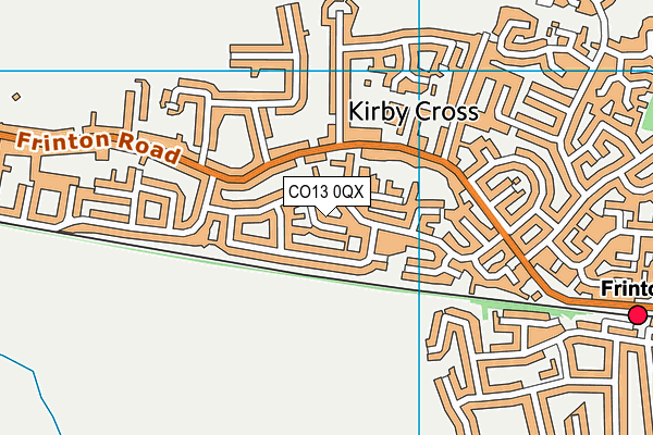CO13 0QX map - OS VectorMap District (Ordnance Survey)