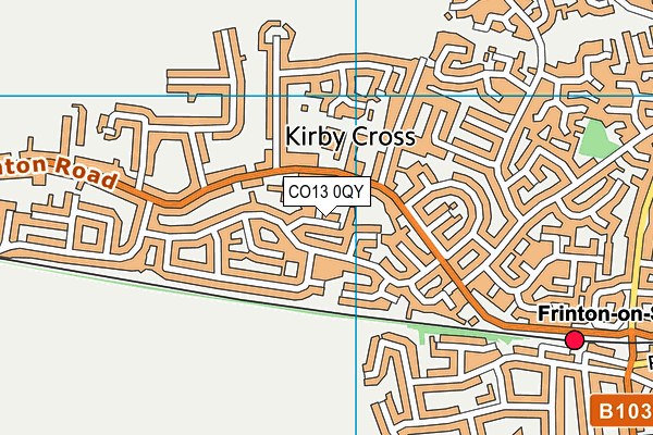 CO13 0QY map - OS VectorMap District (Ordnance Survey) CO13 0QY map - OS VectorMap District (Ordnance Survey)