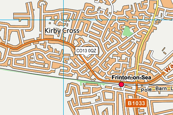 CO13 0QZ map - OS VectorMap District (Ordnance Survey)