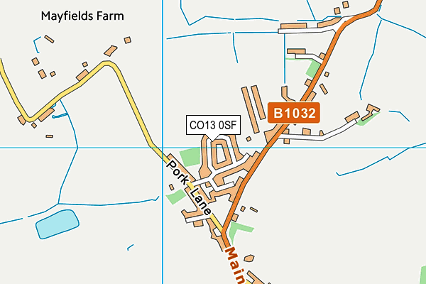 CO13 0SF map - OS VectorMap District (Ordnance Survey)