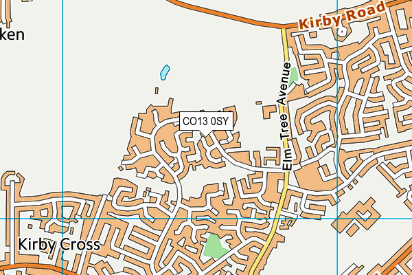 CO13 0SY map - OS VectorMap District (Ordnance Survey) CO13 0SY map - OS VectorMap District (Ordnance Survey)