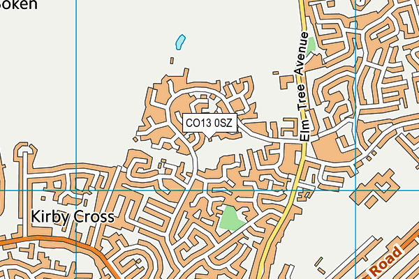 CO13 0SZ map - OS VectorMap District (Ordnance Survey) CO13 0SZ map - OS VectorMap District (Ordnance Survey)