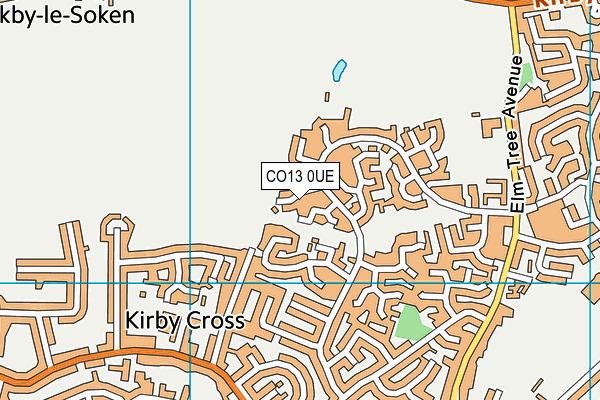 CO13 0UE map - OS VectorMap District (Ordnance Survey) CO13 0UE map - OS VectorMap District (Ordnance Survey)