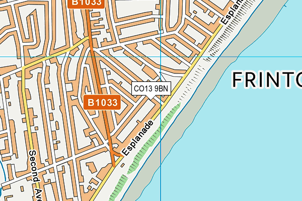 CO13 9BN map - OS VectorMap District (Ordnance Survey) CO13 9BN map - OS VectorMap District (Ordnance Survey)