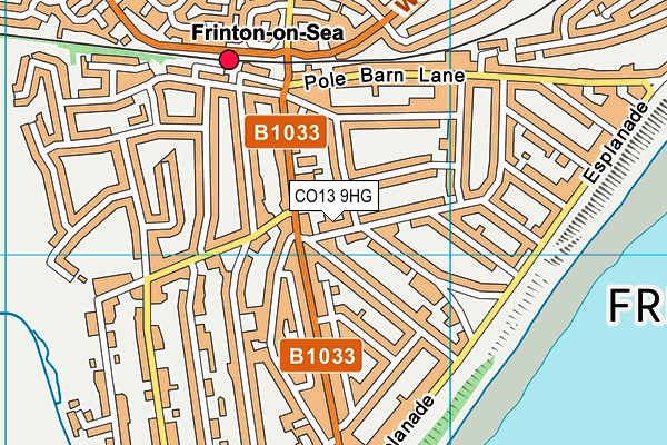 CO13 9HG map - OS VectorMap District (Ordnance Survey)