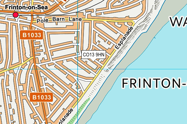 CO13 9HN map - OS VectorMap District (Ordnance Survey)