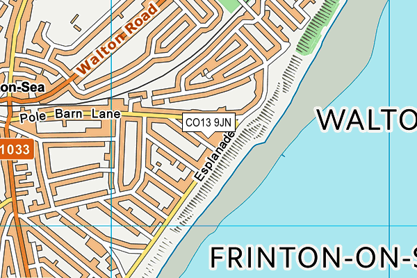 CO13 9JN map - OS VectorMap District (Ordnance Survey) CO13 9JN map - OS VectorMap District (Ordnance Survey)