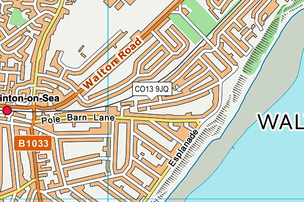 CO13 9JQ map - OS VectorMap District (Ordnance Survey) CO13 9JQ map - OS VectorMap District (Ordnance Survey)