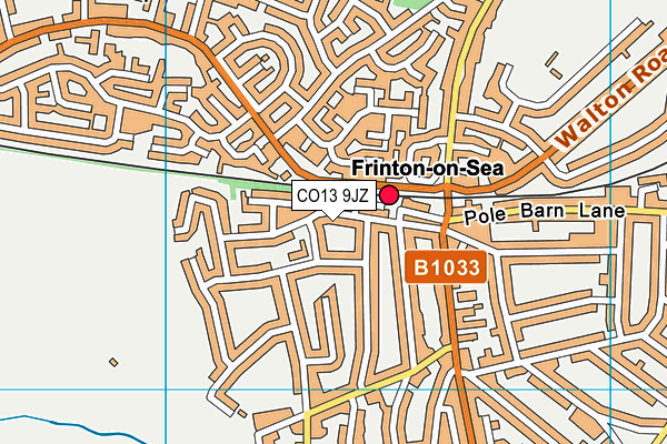 CO13 9JZ map - OS VectorMap District (Ordnance Survey) CO13 9JZ map - OS VectorMap District (Ordnance Survey)
