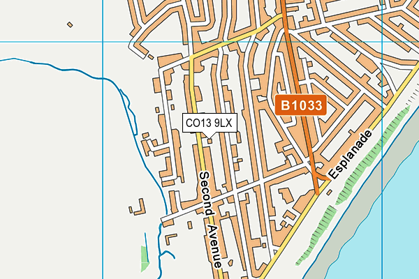 CO13 9LX map - OS VectorMap District (Ordnance Survey) CO13 9LX map - OS VectorMap District (Ordnance Survey)