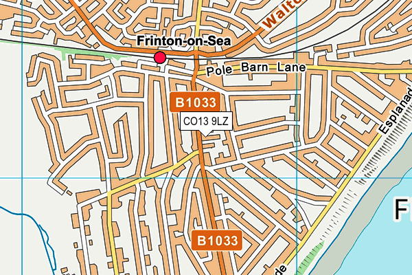 CO13 9LZ map - OS VectorMap District (Ordnance Survey)