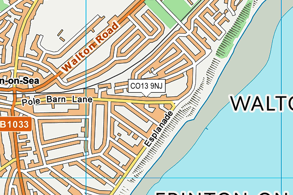 CO13 9NJ map - OS VectorMap District (Ordnance Survey) CO13 9NJ map - OS VectorMap District (Ordnance Survey)
