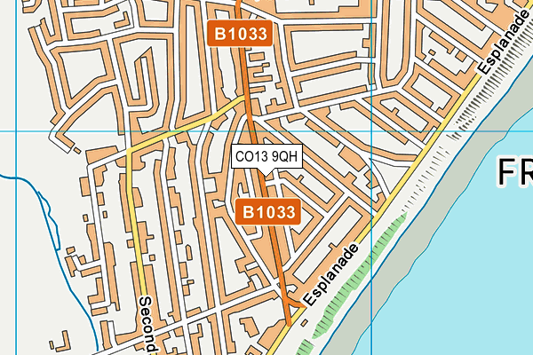 CO13 9QH map - OS VectorMap District (Ordnance Survey) CO13 9QH map - OS VectorMap District (Ordnance Survey)