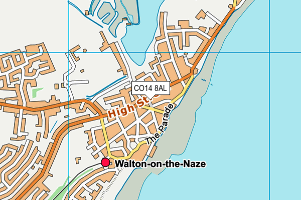 CO14 8AL map - OS VectorMap District (Ordnance Survey)