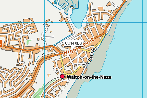 CO14 8BG map - OS VectorMap District (Ordnance Survey)