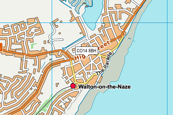 CO14 8BH map - OS VectorMap District (Ordnance Survey) CO14 8BH map - OS VectorMap District (Ordnance Survey)