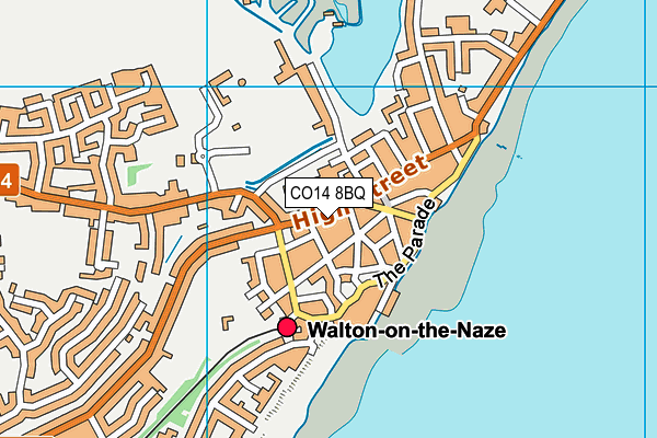 CO14 8BQ map - OS VectorMap District (Ordnance Survey)