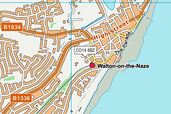 CO14 8BZ map - OS VectorMap District (Ordnance Survey) CO14 8BZ map - OS VectorMap District (Ordnance Survey)