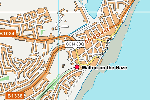 CO14 8DQ map - OS VectorMap District (Ordnance Survey) CO14 8DQ map - OS VectorMap District (Ordnance Survey)