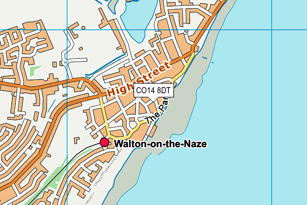 CO14 8DT map - OS VectorMap District (Ordnance Survey)