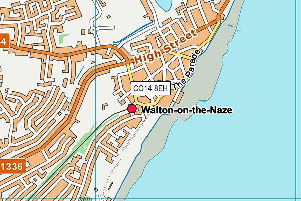 CO14 8EH map - OS VectorMap District (Ordnance Survey) CO14 8EH map - OS VectorMap District (Ordnance Survey)