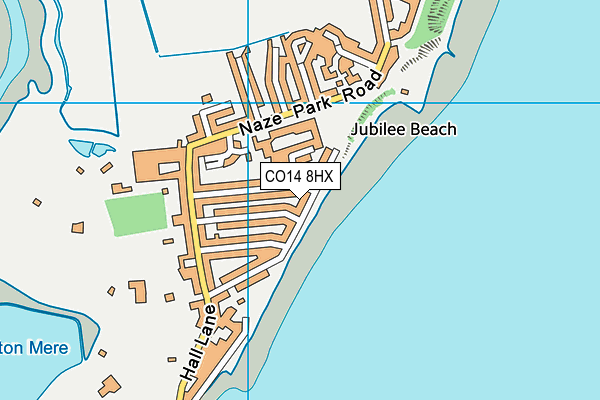 CO14 8HX map - OS VectorMap District (Ordnance Survey)