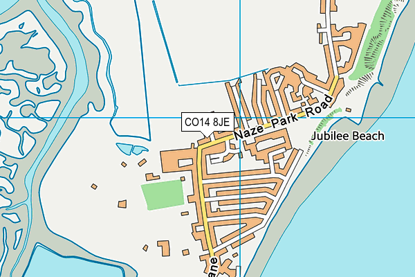 CO14 8JE map - OS VectorMap District (Ordnance Survey)
