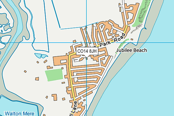 CO14 8JH map - OS VectorMap District (Ordnance Survey) CO14 8JH map - OS VectorMap District (Ordnance Survey)