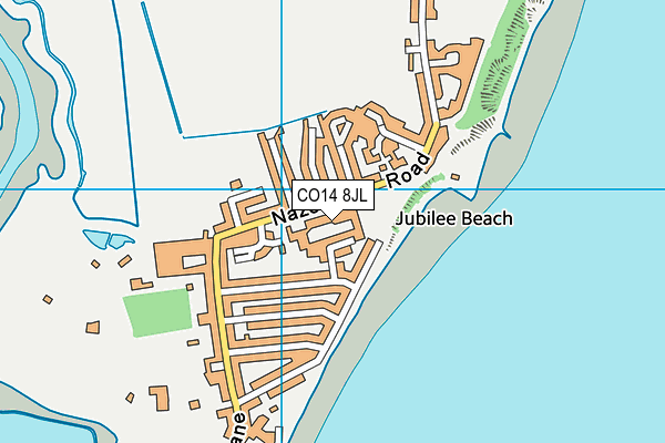 CO14 8JL map - OS VectorMap District (Ordnance Survey) CO14 8JL map - OS VectorMap District (Ordnance Survey)
