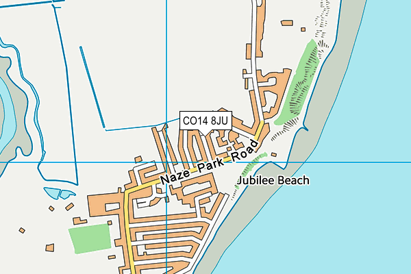 CO14 8JU map - OS VectorMap District (Ordnance Survey)