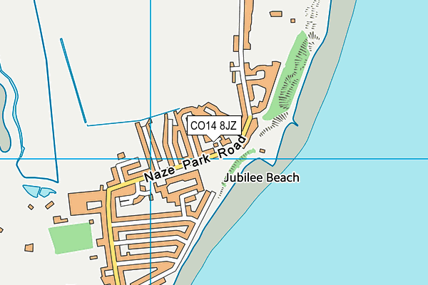 CO14 8JZ map - OS VectorMap District (Ordnance Survey)