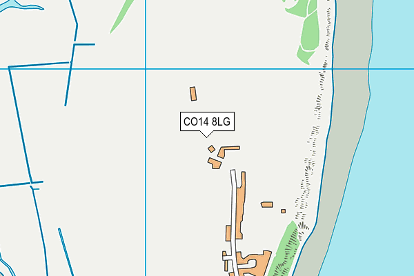 CO14 8LG map - OS VectorMap District (Ordnance Survey) CO14 8LG map - OS VectorMap District (Ordnance Survey)