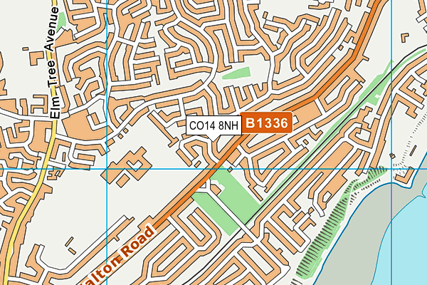 CO14 8NH map - OS VectorMap District (Ordnance Survey) CO14 8NH map - OS VectorMap District (Ordnance Survey)
