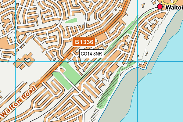 CO14 8NR map - OS VectorMap District (Ordnance Survey) CO14 8NR map - OS VectorMap District (Ordnance Survey)