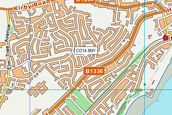CO14 8NY map - OS VectorMap District (Ordnance Survey)
