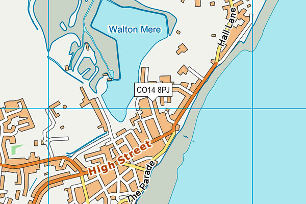 CO14 8PJ map - OS VectorMap District (Ordnance Survey) CO14 8PJ map - OS VectorMap District (Ordnance Survey)