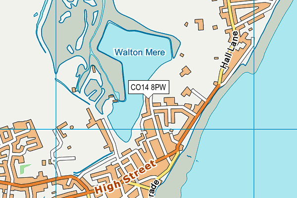 CO14 8PW map - OS VectorMap District (Ordnance Survey) CO14 8PW map - OS VectorMap District (Ordnance Survey)