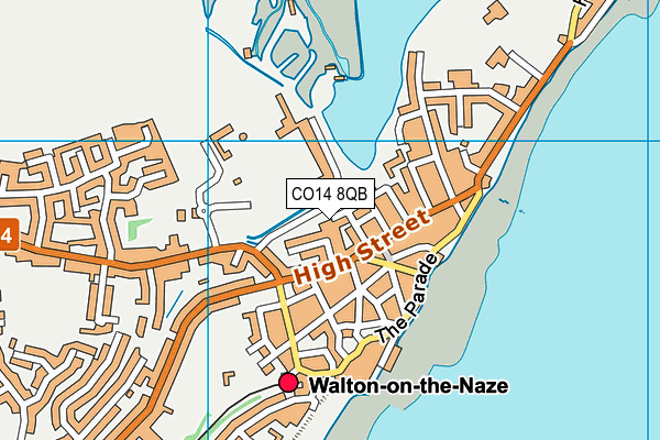 CO14 8QB map - OS VectorMap District (Ordnance Survey) CO14 8QB map - OS VectorMap District (Ordnance Survey)