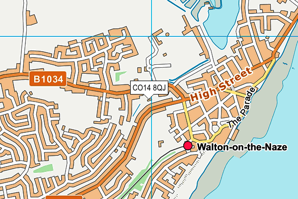 CO14 8QJ map - OS VectorMap District (Ordnance Survey) CO14 8QJ map - OS VectorMap District (Ordnance Survey)